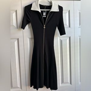 Maje sweater zip collared dress.